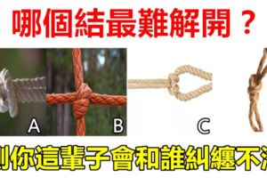 心理學：哪個結最難解開？測你這輩子會和誰糾纏不清