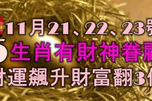 11月21、22、23號內，5大生肖有財神眷顧，財運飆升，財富翻3倍！