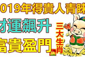 2019年得貴人青睞，財運飆升，富貴盈門的三大生肖