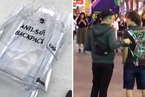 老外背超危險「全透明包」遊西門町　逛完好驚艷：這個包包是台灣限定的！