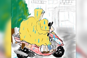 下雨天鑽進「媽媽牌雨衣」的日子！　回家只看柏油路…她鼻酸：這就是幸福