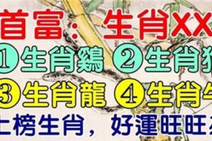 今日財運大旺的5個生肖。