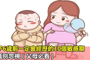 孩子6歲前一定會經歷的10個敏感期，千萬別忽視（父母必看）