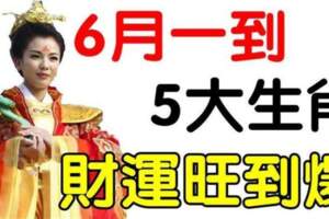 6月一到，財運旺到爆的生肖