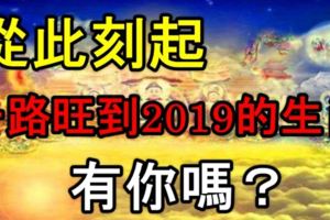 從此刻起，一路旺到2019的生肖！有你嗎？