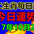 獨家十二生肖每日運勢2017年10月27日；旺運方法、卦象與宜忌