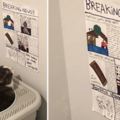小主人怕貓咪上廁所時太無聊，特地做了這個「貼心暖舉」！