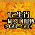 12生肖一周發財運勢【4.23-4.29】