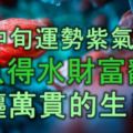 9月中旬，運勢紫氣東來，如魚得水，財富翻番，腰纏萬貫的生肖！