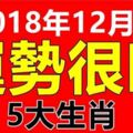 2018年12月份，這幾個生肖的運勢很旺！