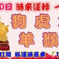 1月30日時來運轉一路發，狗虎兔羊猴豬，88秒內打開，好運跟著來『16888』