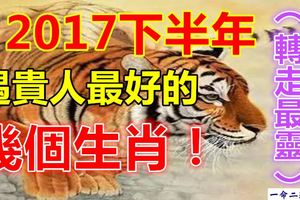 2017下半年遇貴人最好的幾個生肖！（轉走最靈！）