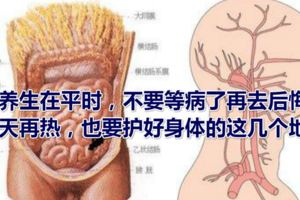 養生在平時，不要等病了再去後悔天再熱，也要護好身體的這幾個地方
