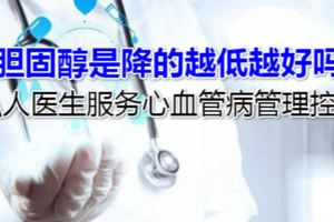 膽固醇是降的越低越好嗎？（私人醫生服務心血管病管理控制篇系列二）