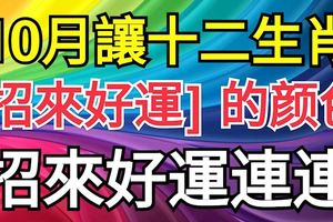 10月讓十二生肖「招來好運」的顏色！