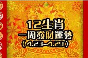 12生肖一周發財運勢【4.23-4.29】