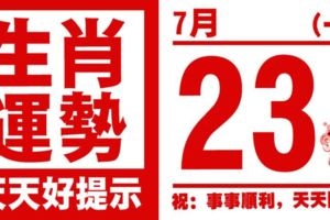 12生肖天天生肖運勢解析（7月23日）