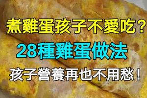 煮雞蛋孩子不愛吃？有了這28種雞蛋做法，孩子營養再也不用愁！