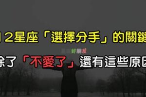 「對不起，我沒有那麼愛你了……」12星座要跟你分手，除了「不愛了」還有哪些理由？