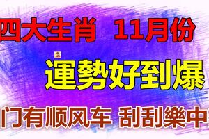 11月運勢好到爆的四大生肖