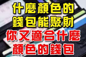 錢包風水：什麼顏色的錢包能聚財，你又適合什麼顏色的錢包