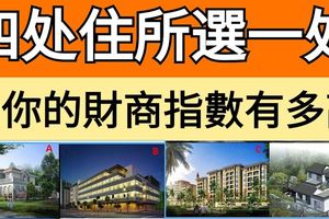 心理測試：四處住所選一處，測你的財商指數有多高？