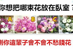 你想把哪束花放在臥室？測你這輩子會不會不愁錢花！