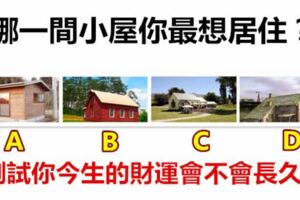 哪一間小屋你最想居住？測試你今生的財運會不會長久？