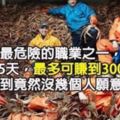 這是世界上「最危險的職業」，1年只工作5天「薪酬高達300萬」，但每分鐘都是用命來搏！