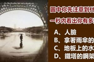 測：圖中你先注意到什麼？一秒內看出你有多堅強？