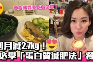 要瘦就要多吃蛋白質！必學「蛋白質減肥法」餐單2個月減2.7kg