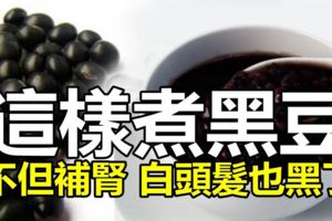 「腎」是人體命門，這樣煮「黑豆粥」不但滋陰補腎，白頭髮也黑回來了！