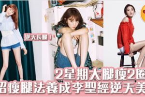 2星期大腿少2公分！4招瘦腿秘訣輕鬆養成李聖經逆天美腿