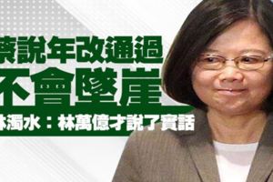 小英說年改通過不會掉下懸崖林濁水：林萬億說了實話