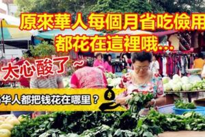 【大馬人都把錢花在哪裡？】原來華人每個月省吃儉用，都花在這裡哦…太心酸了～