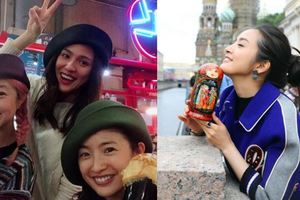 林依晨素顏遊溫哥華身材微微發福，閨蜜撞臉李若彤顏值不輸女明星
