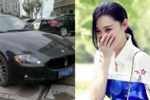 女孩無意碰了豪車，車主跟她回家拿錢，進屋後看到牆上照片愣住了！