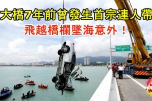 檳大橋7年前曾發生首宗連人帶車，飛越橋欄墜海意外！