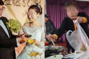 女兒結婚，父親將菜打包，親家母嘲笑他用打包菜餵豬，父親一招就讓她再也不敢放肆！