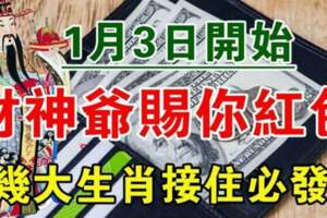 1月3日開始財神爺賜你紅包，接住必發的幾大生肖