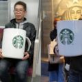 網友花8萬買下「巨無霸星巴克杯子」，他滿懷期待捧著它去買咖啡「店員竟然直接...」