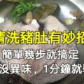 清洗豬肚有妙招，簡單幾步就搞定，乾淨沒異味，1分鐘就學會