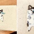 買面紙套上面是「噴鼻水的貓」　網瘋傳「不正經動物刺繡」：超ㄎㄧㄤ啦～