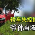 轎車失控撞山坡爺孫當場喪命