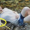 這位神秘「河中白襯衫少女」全網瘋傳　放大一看「超驚人身分」全網膜拜：差點當照片忽略