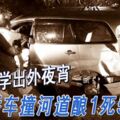 中學好友出外夜宵轎車失控撞入河道，釀成1死5傷！