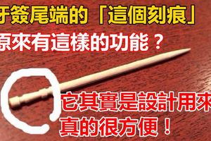 牙簽尾端的「這個刻痕」原來有這樣的功能？一直以為只是裝飾，沒想到它其實是設計用來...真的很方便！