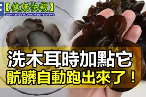 洗木耳時往水裡加點「它」，髒東西就自動跑出來了，省時又不費力！