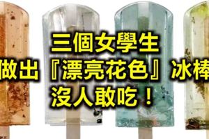 三個女學生做出『漂亮花色』冰棒，沒人敢吃！已有200萬人圍觀，看一眼你就懂了...全世界博物館爭相收藏