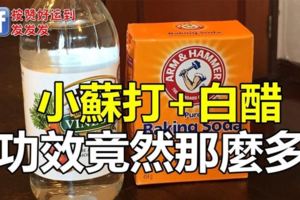 當「醋」遇見「小蘇打」後的神奇功效！